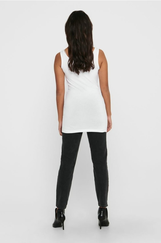 ONLLIVE LOVE LIFE S/L LONG TANK TOP 15060061 White